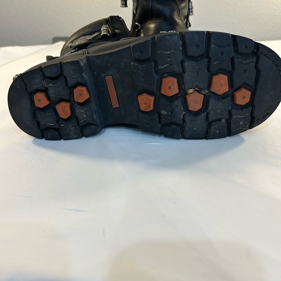 Harley-Davidson Black Leather Brake light Motor Cycle Riding Boots Size 9 - Picture 6 of 6